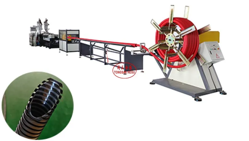HDPE Double Wall Corrugated Pipe Extrusion Line