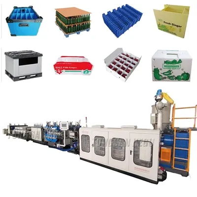 PP Corrugated Sheet Machine Plastic Hollow Sheet Extruder PP Packing Box Sheet Production Line