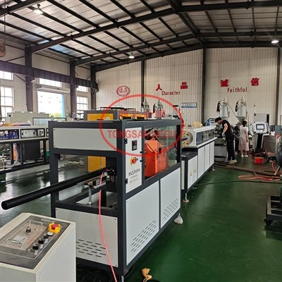 40-110mm HDPE Corrugated Pipe Extrusion Line DWC Drainage Pipe Production Machine With PLC Control